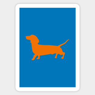 Sausage Dog Coloured Silhouette Sticker